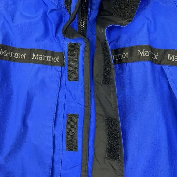 Marmot Jacket Mens Medium Blue Gore-Tex Pro Shell Full Zip Mesh Lined Outdoors‎